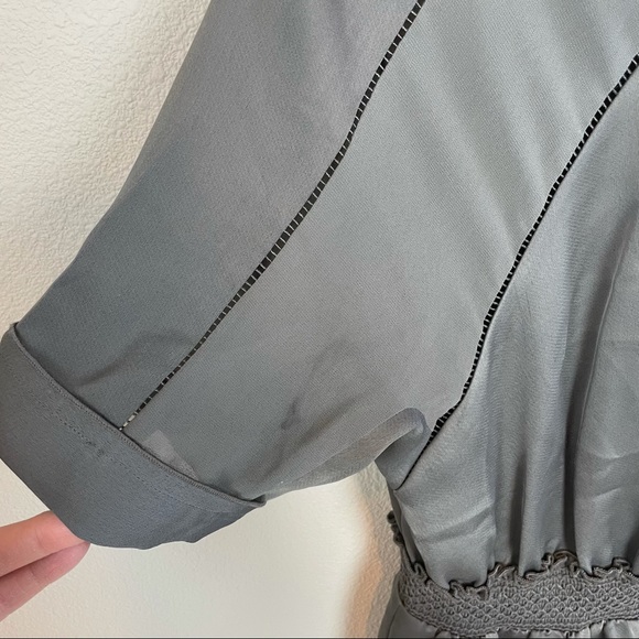 • Reiss • Myla Waisted Dress Midnight Meadow Grey - Picture 7 of 16